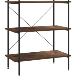 Opbergrek 3-laags 80x40x92 cm zwart en naturel>vidaXL Best