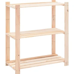 Industriële Opslag*vidaXL Opbergrek 3-laags 80x38x90 cm massief grenenhout 150 kg