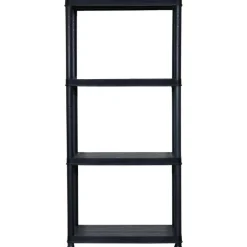 Opbergrek 4-laags 61x30,5x130 cm kunststof zwart><noscript><img width=