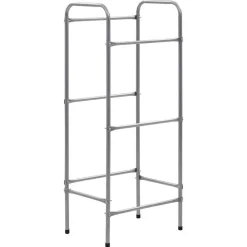 Industriële Opslag*vidaXL Opbergrek voor 3 kratten 50x33x116 staal zilverkleurig