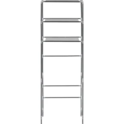 Badkameraccessoires*vidaXL Opbergrek voor boven toilet 3-laags 53x28x169 cm kleurig Zilver