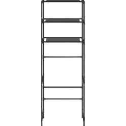 Badkameraccessoires*vidaXL Opbergrek voor boven toilet 3-laags 53x28x169 cm Zwart