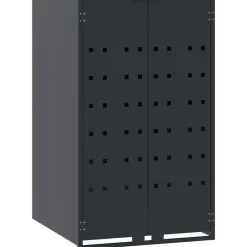Opbergruimte voor enkele afvalbak 69x79x117 cm staal>vidaXL Clearance