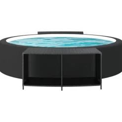 Zwembaden & Spa'S*vidaXL Opbergschappen 2 st poly rattan Zwart