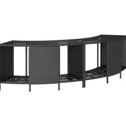 Opbergschappen voor hottub 2 st poly rattan>vidaXL Online