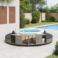 Opbergschappen voor hottub 2 st poly rattan><noscript><img width=