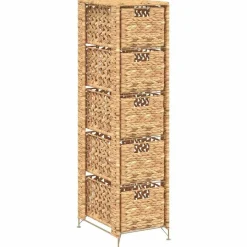 Opbergset met 5 manden 25,5x37x100 cm waterhyacint>vidaXL Discount