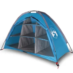 Buitensport*vidaXL Opbergtent 9 vakken waterdicht Blauw