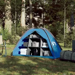 Buitensport*vidaXL Opbergtent 9 vakken waterdicht Blauw