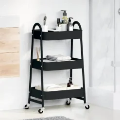 Opbergtrolley 3-laags 42x41,5x77 cm staal><noscript><img width=