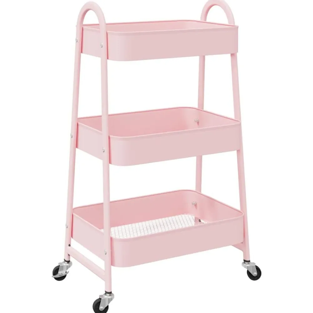 Opbergtrolley 3-laags 42x41,5x77 cm staal>vidaXL Outlet
