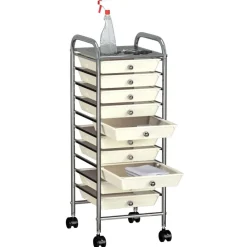 Opbergtrolley met 10 lades mobiel kunststof>vidaXL Discount