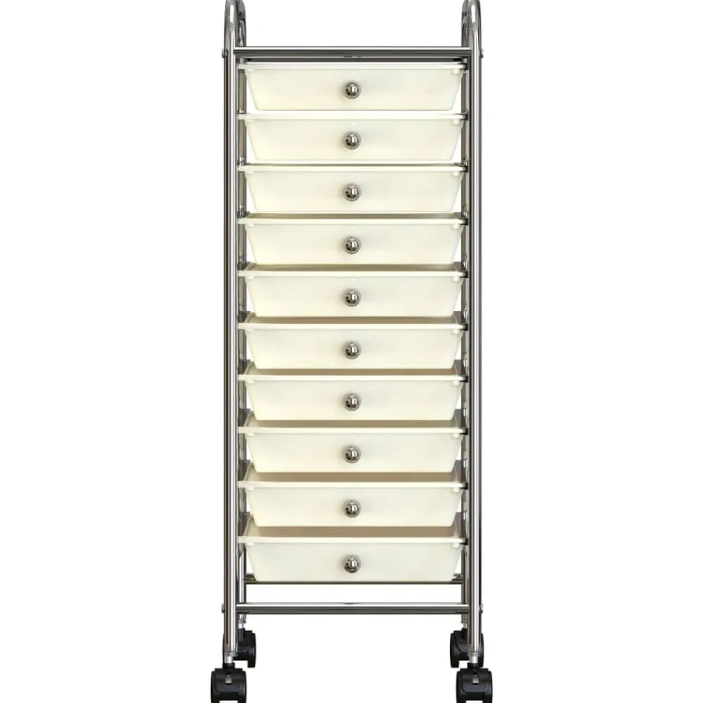 Opbergtrolley met 10 lades mobiel kunststof>vidaXL Discount