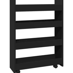 Opbergtrolley smal 4-laags bewerkt hout>vidaXL New