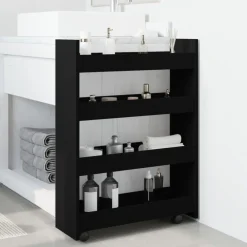 Opbergtrolley smal 4-laags bewerkt hout><noscript><img width=