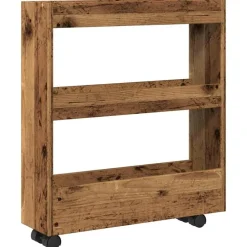 Opbergtrolley smal 3-laags bewerkt hout kleurig>vidaXL Clearance