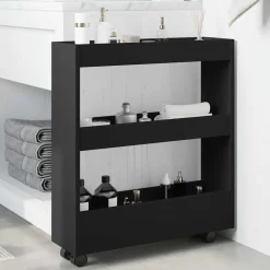 Opbergtrolley smal 3-laags bewerkt hout><noscript><img width=