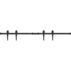 Bouwbeslag*vidaXL Ophangset voor schuifdeur 122 cm koolstofstaal