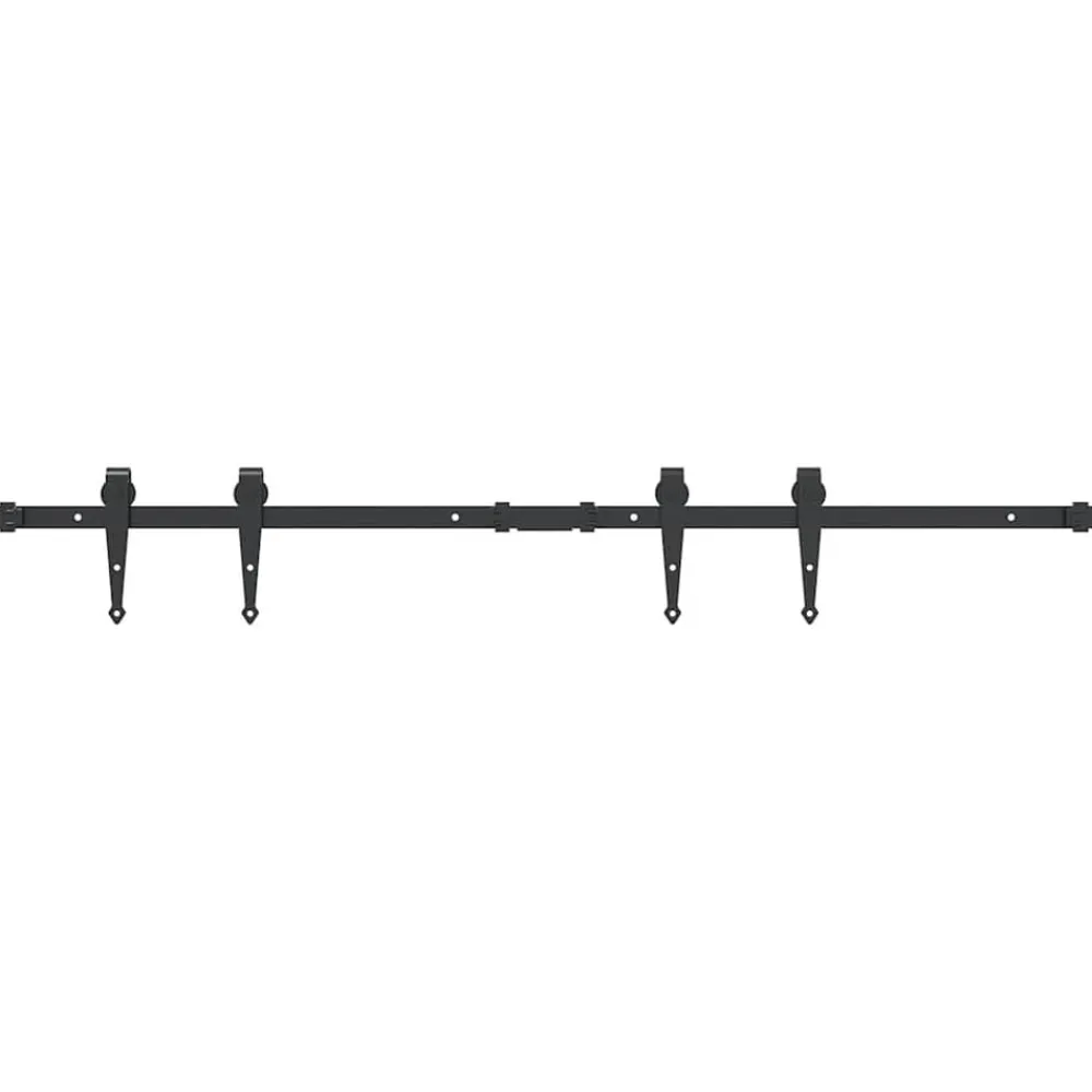Bouwbeslag*vidaXL Ophangset voor schuifdeur 122 cm koolstofstaal