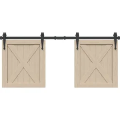 Bouwbeslag*vidaXL Ophangset voor schuifdeur 122 cm koolstofstaal