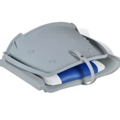 Opklapbare bootstoel met blauw-wit kussen 48x51x41 cm><noscript><img width=