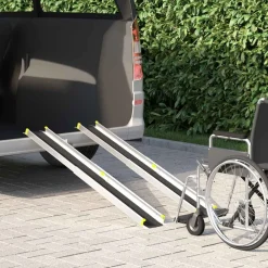 Voertuigonderdelen & -Accessoires*vidaXL Oprit voor rolstoelen 270 kg 2 pcs Zwart 152 x 19 x 5,5 cm