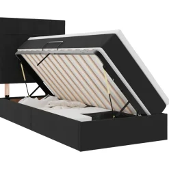 Opslag bed met matras met matras 90 x 190 cm Fluweel>vidaXL Sale