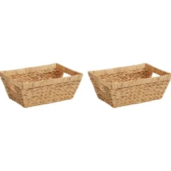 Huishoudelijke Benodigdheden*vidaXL Opslagmanden 2 pcs Naturel 38 x 28 x 15 cm Waterhyacint
