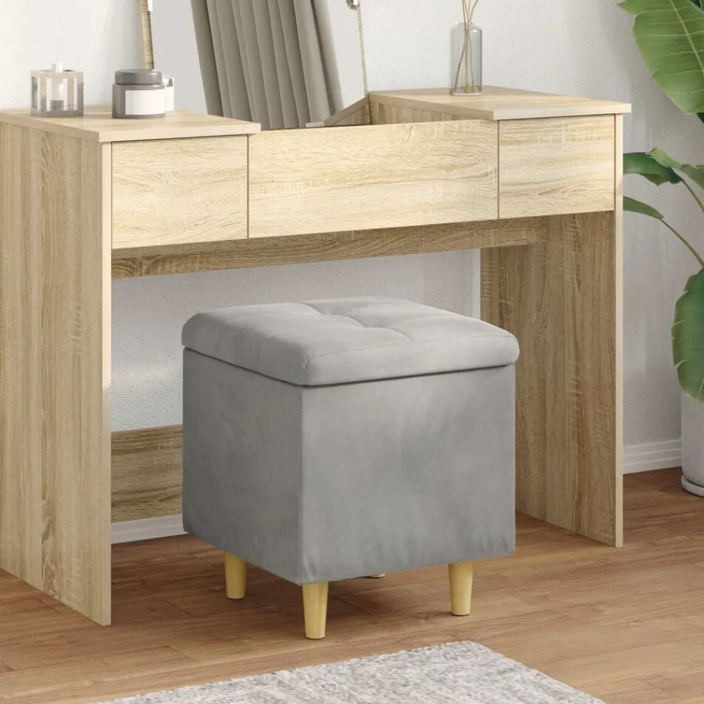 Opslagottoman met kussen 40 x 40 x 45 cm Fluweel>vidaXL Outlet