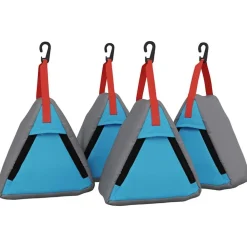 Opslagzak 4 pcs Grijs en Blauw 24 x 16 x 24 cm oxford>vidaXL New