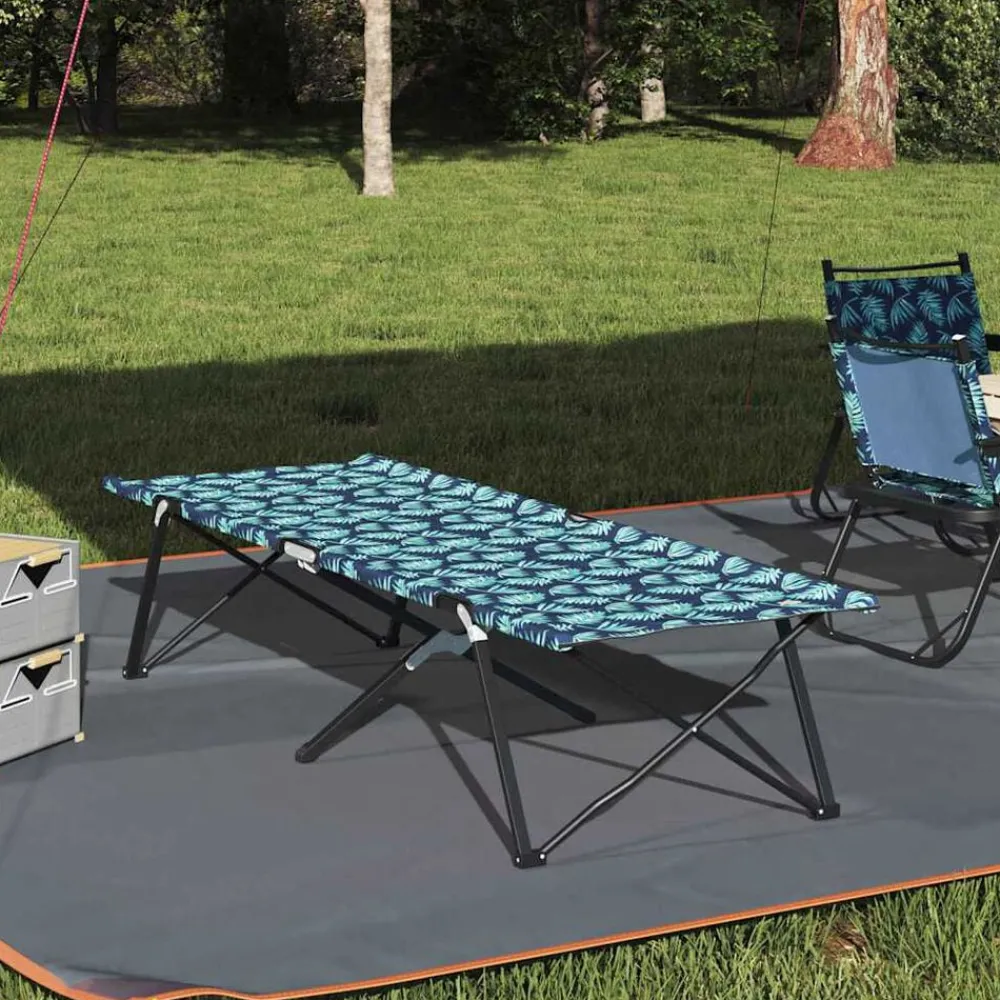 Opvouwbaar Camping Bed Bossen 206 x 76 x 74 cm Oxford en Staal>vidaXL Discount
