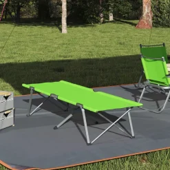 Opvouwbaar Camping Bed Groen 194 x 62,5 x 42,5 cm>vidaXL Discount