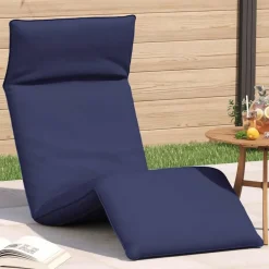 Tuinmeubelen*vidaXL Opvouwbare ligstoel 175x54x8,5 cm Oxfordstof Marineblauw
