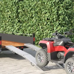 Voertuigonderdelen & -Accessoires*vidaXL Opvouwbare oprijplaat 200kg per oprijplaat 2 pcs Zilver