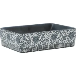Sanitair & Loodgietersbenodigdheden*vidaXL Opzetwasbak rechthoekig 46x35,5x13 cm keramiek Zwart en blauw
