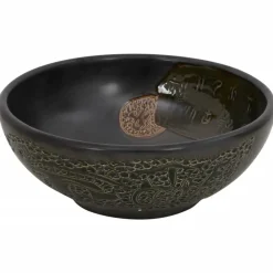 Sanitair & Loodgietersbenodigdheden*vidaXL Opzetwasbak rond Φ41x14 cm keramiek Zwart