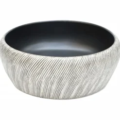 Sanitair & Loodgietersbenodigdheden*vidaXL Opzetwasbak rond Φ41x14 cm keramiek Zwart en grijs