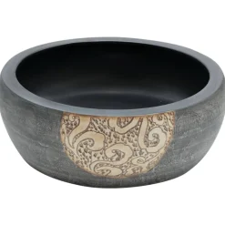 Sanitair & Loodgietersbenodigdheden*vidaXL Opzetwasbak rond Φ41x14 cm keramiek Zwart en bruin