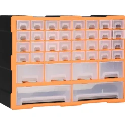 Bouwbeslag*vidaXL Organiser met 38 lades 52x16x37,5 cm Oranje en zwart