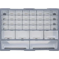 Bouwbeslag*vidaXL Organiser met 38 lades 52x16x37,5 cm Grijs