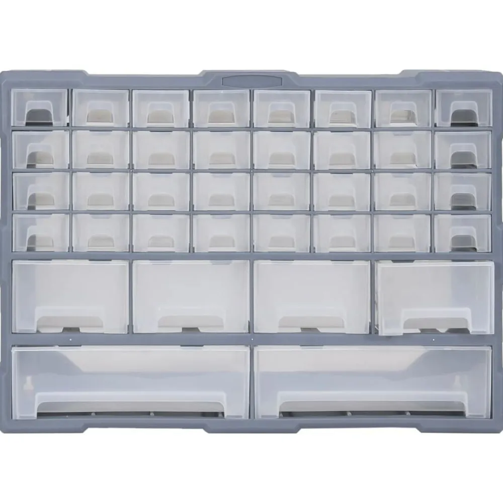 Bouwbeslag*vidaXL Organiser met 38 lades 52x16x37,5 cm Grijs