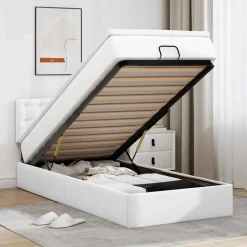Ottomaanse bed met matras 80x200cm kunstleer>vidaXL Discount