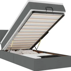 Bedden & Accessoires*vidaXL Ottoman bed met matras 80x200cm stof Donkergrijs