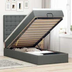 Ottoman bed met matras 80x200cm stof>vidaXL Sale