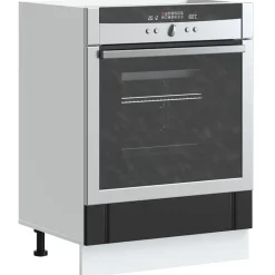 Kasten & Opbergmeubelen*vidaXL Ovenkast Lucca bewerkt hout Zwart