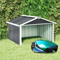 Overkapping voor robotmaaier 92x97x63 cm staal kleurig>vidaXL Outlet