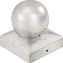 Paalkappen 6 st bol 71x71 mm gegalvaniseerd metaal>vidaXL Clearance