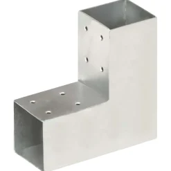 Paalverbinding L-vorm 71x71 mm gegalvaniseerd metaal>vidaXL New