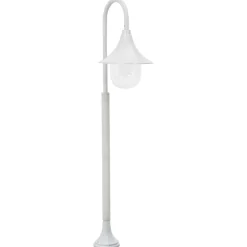 Verlichting*vidaXL Paalverlichting tuin E27 120 cm aluminium Wit