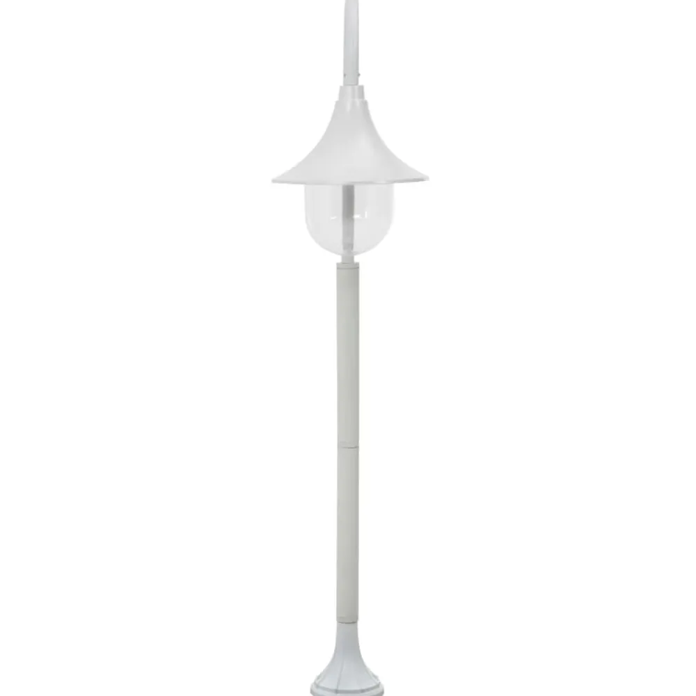 Verlichting*vidaXL Paalverlichting tuin E27 120 cm aluminium Wit